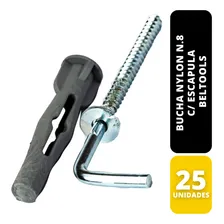 Kit C/ 25 Bucha Nylon N.8 C/ Escapula Beltools Foto mini 2
