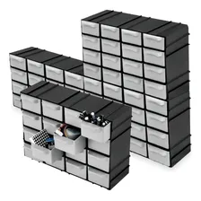 Kit C/ 3 Caixa Organizador Gaveteiro 16 Gavetas cor Preto Foto  mini 1