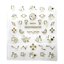 Kit C/ 3 Cartelas Adesivos Decoração Unha Top Art Nail Foto mini 2