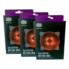 Kit C/ 3 - Cooler Master Fan Mf120l 12cm 120mm Led Vermelho Foto mini 1