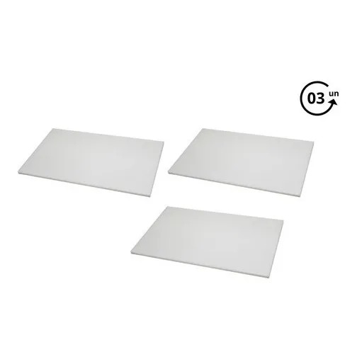 Kit C/ 3 Placas Tabuas De Corte De Polietileno 05mm 50 X 30 Foto 1