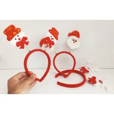 Kit C/ 3 Tiaras Personagens Natalinas Sortidas Cor Vermelho Foto mini  2