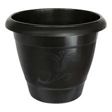 Kit C/ 3 Vasos Planta Grande Redondo Preto Plástico Arqplast Liso Foto mini 4