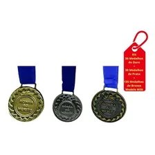 Kit C/30 Medalha Ouro+30 Medalha Prata+135 Medalhas Bronze Cor Ouro, Prata e Bronze Foto  mini 1
