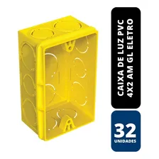 Kit C/ 32 Caixa De Luz Pvc 4x2 Amarela Gl Eletro Foto mini 1