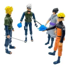 Kit C/4 Bonecos Naruto Uzumaki Articulados Sasuke Kakashi Foto mini 4