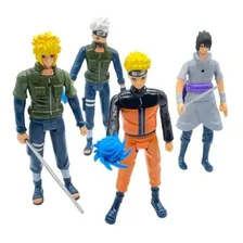 Kit C/4 Bonecos Naruto Uzumaki Articulados Sasuke Kakashi Foto mini  2