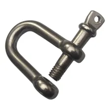 Kit C/ 4 Pçs Manilha Reta 1/4 M6 Aço Inox 316 100kg Náutica Foto mini 2