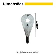 Kit C/ 40 Cabide Simples Gancho Pequeno Zincado Aliança Foto mini 4