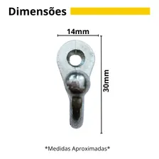 Kit C/ 40 Cabide Simples Gancho Pequeno Zincado Aliança Foto mini  3