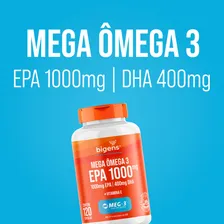 Kit C/ 4x Mega Ômega 3 Meg-3® - Epa 1000mg + Dha 400mg - 480 Cápsulas | Bigens Foto mini 2
