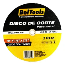 Kit C/ 5 Disco De Corte Ferro 10xx1/8 X 5/8 Beltools Foto mini 1