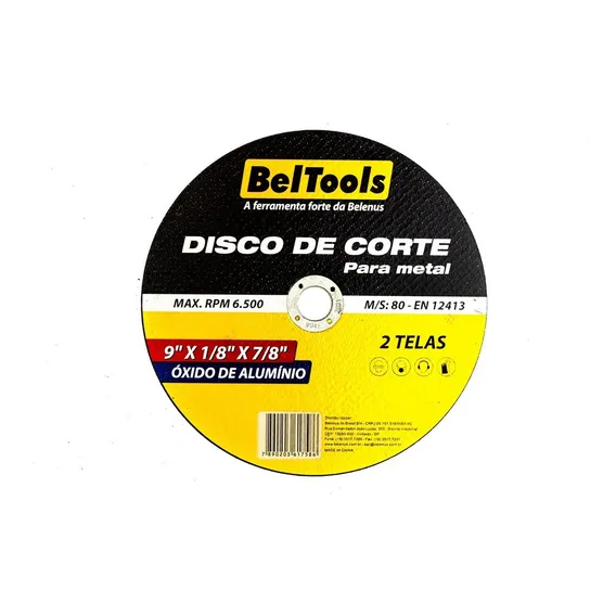 Kit C/ 5 Disco De Corte Ferro 9 X 7/8 Beltools Foto 1