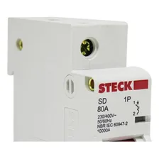 Kit C/5 - Disjuntor Steck Din Unipolar 80a Sd61 C10ka Foto mini 4
