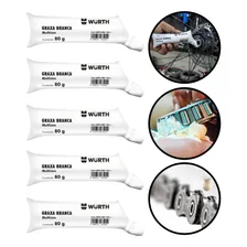 Kit C/5 Graxa Branca Corrente Relação Moto 80g Bisnaga Wurth Foto  mini 1