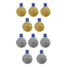 Kit C/5 Medalhas De Ouro M43 + 5 Medalhas De Prata M43 Foto  mini 1