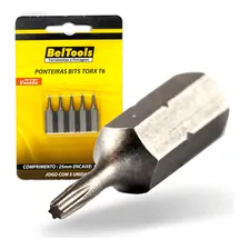 Kit C/ 5 Ponta Bit Torx 25mm X 1/4 Xt7 Beltools Foto  mini 1