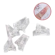 Kit C/5 Presilhas Acrílicas Para Construção De Unha Polygel Cor Transparente Foto mini  2