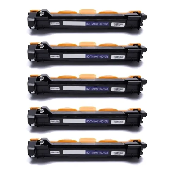 Kit C/ 5 Un Toner Tn1060 Tn-1060 Tn1000 Hl1202 1212 1512 Tinta Preto Foto 1