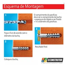 Kit C/ 500 Bucha Nylon 6mm Com Aba Sfor Foto mini 4