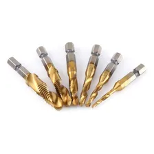 Kit C/ 6 Brocas Rosca Macho M3 M4 M5 M6 M8 M10 Titanio Foto mini 4