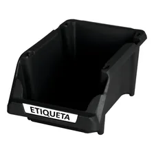 Kit C/ 6 Gavetas Plasticas Empilhaveis N° 3 Preto Presto Foto mini  2
