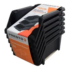 Kit C/ 6 Gavetas Plasticas Empilhaveis N° 3 Preto Presto Foto  mini 1