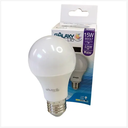 Kit C/ 6 Lâmpadas Led 15w 6500k Luz Branca Bivolt E27 Galaxy Cor Da Luz Branco-frio 110v/220v Foto 1