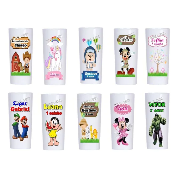 Kit C/ 70 Copos Long Drink Lembrancinha Personalizada Foto 1