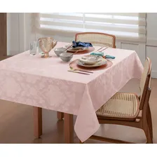 Kit C/ 8 Toalhas De Mesa 4 Lugares Jacquard 1,35x1,35 Lindas Cor Rose Foto  mini 1