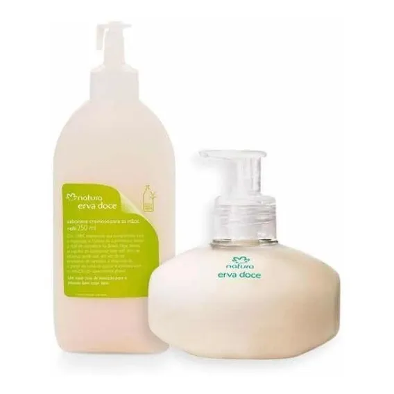 Kit C/ Sabonete Líq. + Refil Natura Erva Doce 250ml Cada Foto 1