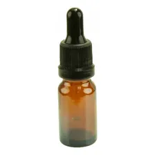 Kit C/10 Frasco Vidro Ambar Conta Gotas 10ml Tampa Preta Foto mini 3