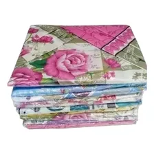 Kit C/10 Jogos Lençol Casal 3 Peças Cama Box Atacado Promoçã Cor Variada Desenho Do Tecido Estampado Foto  mini 1