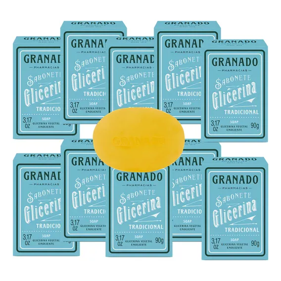 Kit C/10 Sabonetes Em Barra 90g Glicerina Vegetal Granado Foto 1