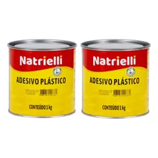 Kit C/2 - Adesivo Plástico Branco 1kg Natrielli Foto mini 1