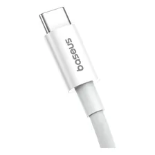 Kit C/2 Cabos Usb-c X Usb-c Turbo Baseus 60w 1.5m Cor Branco Foto mini 2