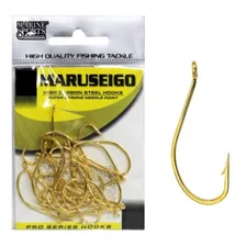 Kit C/25 Anzol De Pesca Marine Sports Maruseigo Gold N-22 Foto mini 1