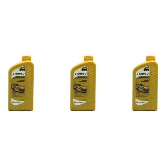 Kit C/3 Óleo Motor Lubrax 5w40 Sn Supera Flex Sintetico 1l. Foto 1