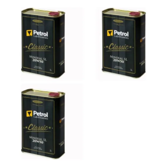 Kit C/3 Petrol 20w50 Api Sl Mineral Classic Carro Antigo 1l Foto 1