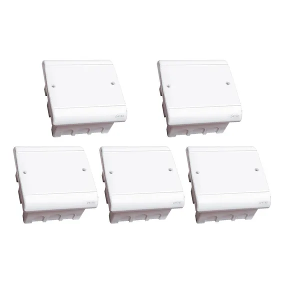 Kit C/5 - Caixa Passagem Pvc 14,5x15 Perlex Embutir Cor Branco Foto 1
