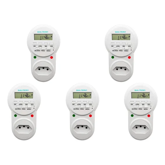 Kit C/5 - Timer Digital Qualitronix Bivolt Qtd01 Foto 1