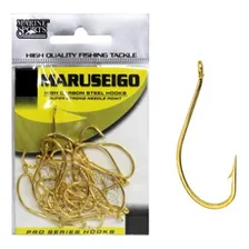 Kit C/50 Anzol De Pesca Marine Sports Maruseigo Gold N-18 Foto  mini 1