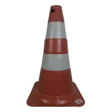 Kit C/6 Cones De Sinalização Transito Laranja/branco Plt50cm Foto mini 2