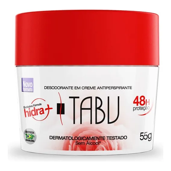 Kit C/6 Desodorante Creme Tabu Tradicional 55g Foto 1