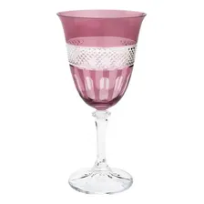 Kit C/6 Taças Cristal Bohemia Kleopatra 360ml Vinho Cor Ametista Foto mini 1