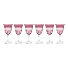 Kit C/6 Taças Cristal Bohemia Kleopatra 360ml Vinho Cor Ametista Foto mini 2