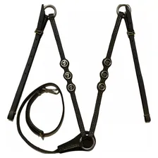 Kit Cabeçada, Peitoral E Rédea Aberta De Couro Para Cavalos! Cor Preto Foto mini  3