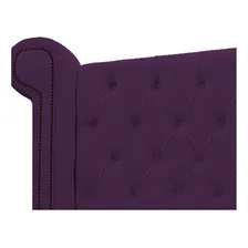 Kit Cabeceira E Calçadeira Veneza 160 Queen Size Suede Roxo Foto mini 4