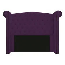 Kit Cabeceira E Calçadeira Veneza 160 Queen Size Suede Roxo Foto mini  2