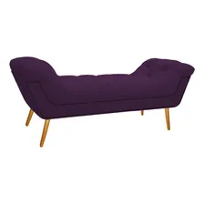 Kit Cabeceira E Calçadeira Veneza 160 Queen Size Suede Roxo Foto mini  3